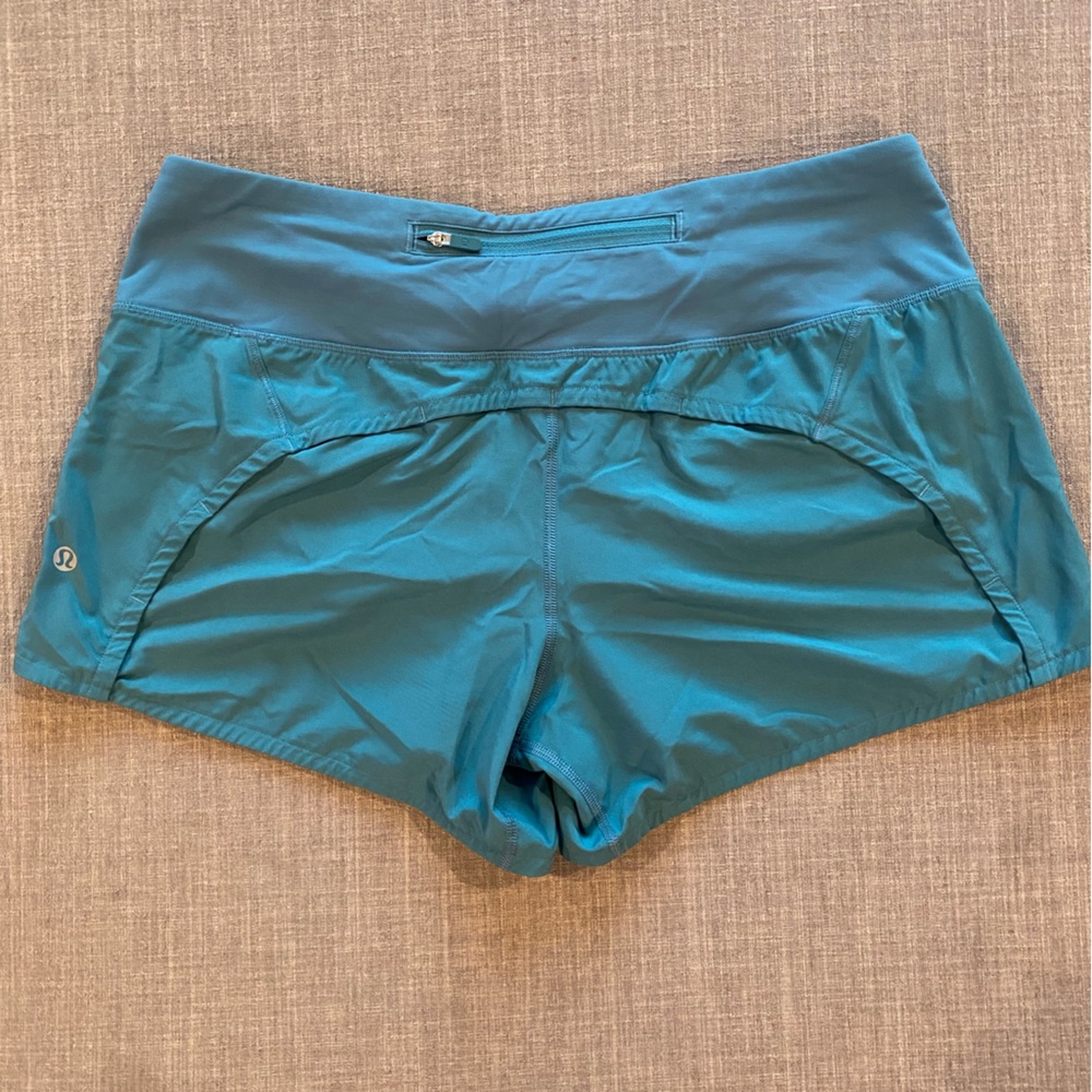 Lululemon hotty hot shorts - teal - size 8